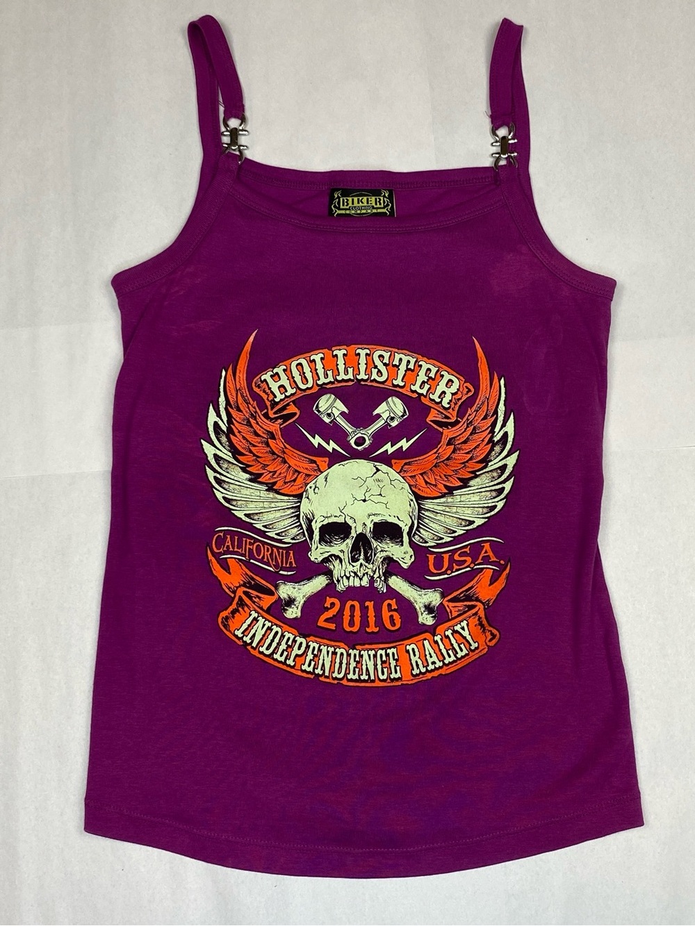 Biker Clothing Hollister Independence Rally 2016 Skull Tank Top Size Medium